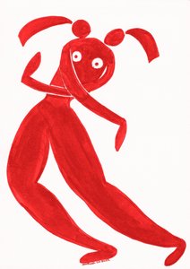Bailarina roja caprichosa de Santhosh ch