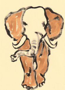 Boceto de elefante salvaje de Santhosh ch