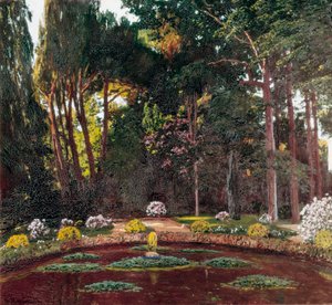 Art Nouveau "El Jardín" (Arbúcies). Pintura de Santiago Rusiñol y Prats (1861-1931) finales del siglo XIX. El Vendrell. Casa-Museo Pau Casals de Santiago Rusinol i Prats