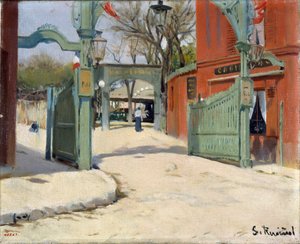 Entrada al parque del Moulin de la Galette de Santiago Rusinol i Prats
