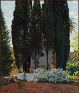 La fuente de los cipreses de Santiago Rusiñol