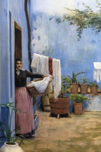 El patio azul de Santiago Rusiñol