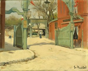 Entrada al parque del Moulin de la Galette de Santiago Rusiñol