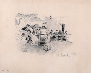 Té al aire libre de Santiago Rusiñol