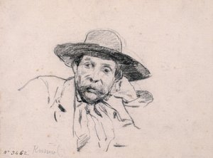 Estudio de una cabeza masculina de Santiago Rusiñol