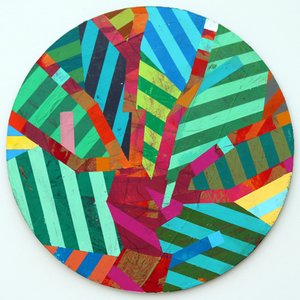 Twixt Heaven & Earth I-A (acrílico sobre tabla circular)