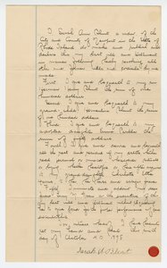 Última voluntad y testamento de Sarah Ann Blunt Crozley, octubre de 1898 de Sarah Ann Blunt Crozley
