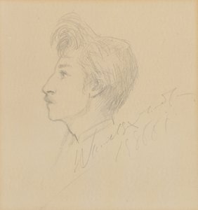 Retrato de W. Graham Robertson, sin fecha (grafito sobre papel) de Sarah Bernhardt