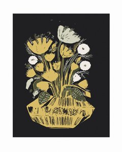 Flores doradas de estilo rústico