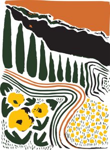 Paisaje de cipreses toscanos