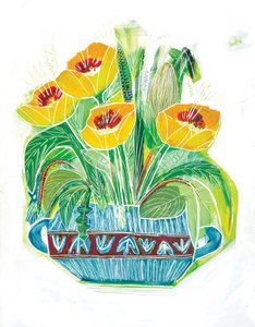 Ramo de amapolas de vivos colores