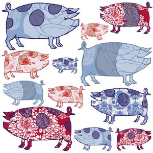 Cerdito en el medio, 2005 de Sarah Hough