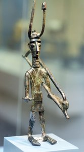 Figurilla de bronce de un guerrero, c.1800-1200 a.C. de Sardinia Nuragic Civilization