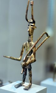 Figurilla de un guerrero, c.1800-1200 a.C. (bronce) de Sardinia Nuragic Civilization