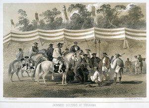 Soldados japoneses en Yukuhama, Japón, c. 1845 de Sarony and Co