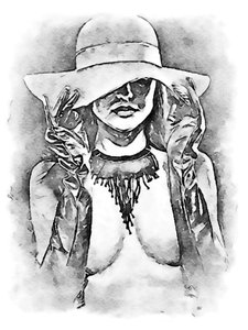 Mujer con sombrero