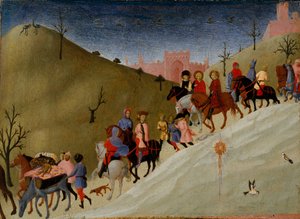 El viaje de los magos, ca. 1433-35 de Sassetta