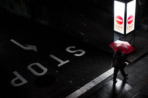 Paseo nocturno del Paraguas Rojo de Satoshi Hata