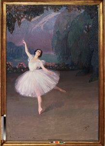 La bailarina Tamara Karsavina (1885-1978) en Sylphide (para el ballet Sylphide) de Savelij Abramovich Sorin
