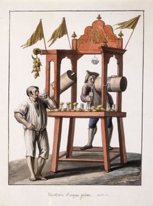 Vendedor de agua helada; y Traje napolitano del carro de Saviero Xavier della Gatta