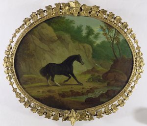 Un caballo asustado por una serpiente