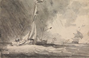 Barcos bajo la lluvia de Sawrey Gilpin
