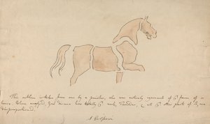 Dibujo desproporcionado de un caballo