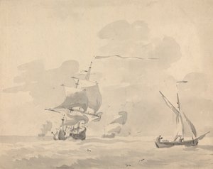 Barcos en el mar de Sawrey Gilpin