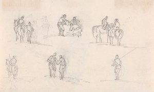 Seis estudios de figuras a caballo de Sawrey Gilpin