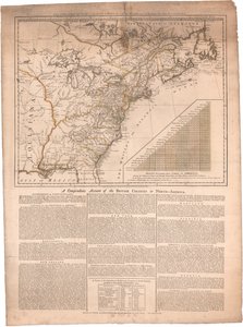 Un mapa de Norteamérica - Guerra de la Independencia de Sayer & Bennett