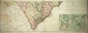 Mapa de Carolina del Norte y del Sur de Sayer & Bennett