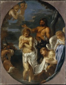 El Bautismo de Cristo, ca. 1650 de Sébastien Bourdon