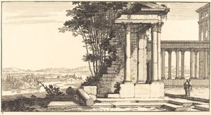 Paisaje con ruinas clásicas de Sébastien  Le Clerc I