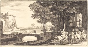 Paisaje con Jinetes y Puente de Sébastien  Le Clerc I