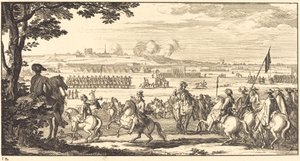 Paisaje con un ejército de Sébastien  Le Clerc I