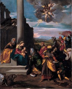 La adoración de los Magos, 1575-1580