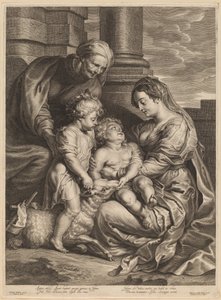 La Virgen y el Niño con Santa Ana y San Juan de Schelte Adams Bolswert, after Sir Peter Paul Rubens