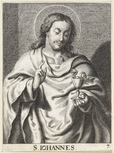 San Juan Evangelista S. Johannes (título sobre el objeto) Cristo, María y los Apóstoles (título de la serie) de Schelte Adamsz. Bolswert (possibly)