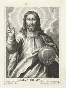 Antes de Cristo como Salvatore Salvatore Mavandi (Título sobre objeto) de Schelte Adamsz. Bolswert