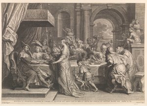 Salomé muestra la cabeza de Juan el Bautista a Herodes