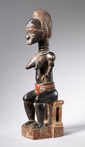 Figura femenina sentada Baule (madera) (véase también 186366 de School African