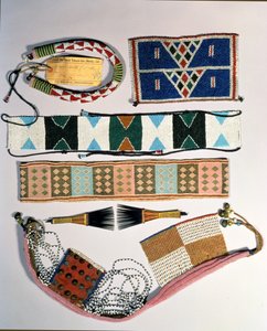 Colección de abalorios zulúes de School African