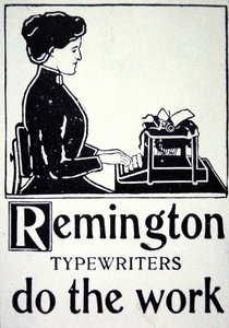 Anuncio de máquinas de escribir Remington de School American