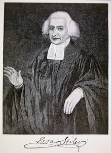 Ezra Stiles, después de la pintura de John Trumball de School American