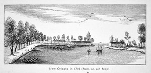 Nueva Orleans en 1719 de School American