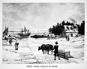 Calles pavimentadas en Maine en 1625 de School American