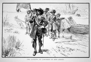 Philip Carteret desembarca en la antigua colonia holandesa de Nueva Jersey en 1664