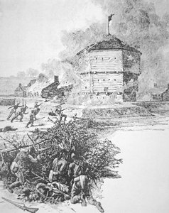 Asedio de Fort Detroit por Pontiac, jefe de la tribu Ottawa en la primavera de 1763