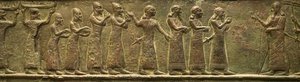 Puertas Balawat del antiguo Imperio Asirio (bajo relieve)