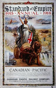 Anuncio en la portada del Standard of Empire Annual 1913-14 de School Canadian